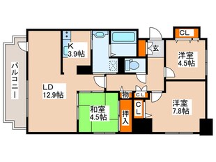 シビックコート苗穂駅前の物件間取画像